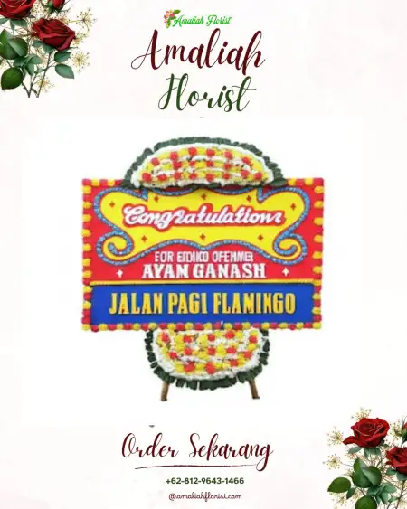 Sewa Papan Bunga Badak Anom